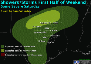 Animation of rain event expected over the forecast area Friday through Saturday.