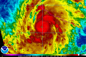Hurricane Patricia. Photo courtesy of the National Weather Service.